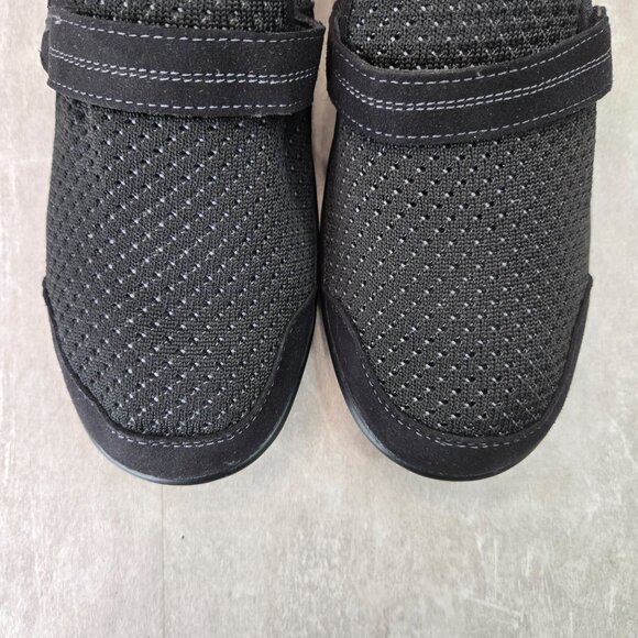 Ortho Feet Comfort Walking Shoes Sz 7 Wide Stretchy Black Diabetic Work Loafers - Picture 12 of 12